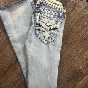 Rock Revival Light Wash Straight Leg Jeans